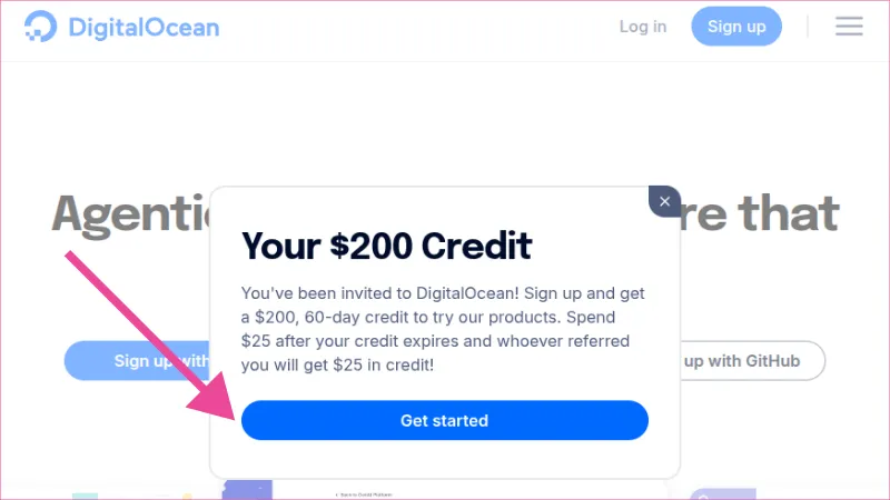 Usar crédito gratis DigitalOcean - $200 USD otorgado por enlace de afiliación.