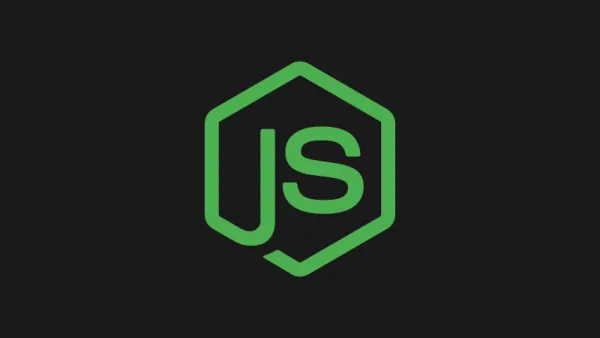 Logo Oficial de NodeJS en fondo negro y Logo de color verde.
